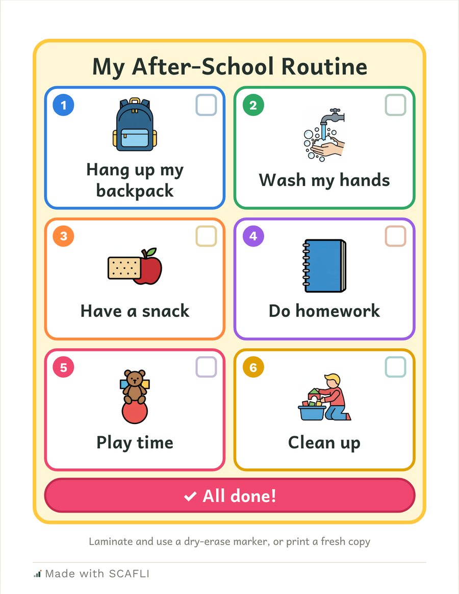After-school routine: a page from this PDF