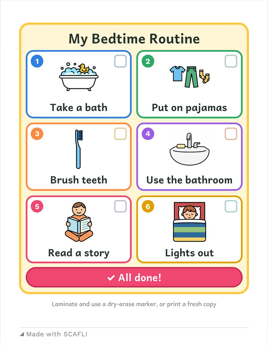 Bedtime routine: a page from this PDF